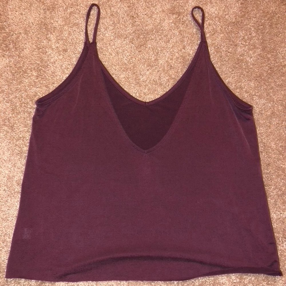 Maroon Tank Top/ Cropped
